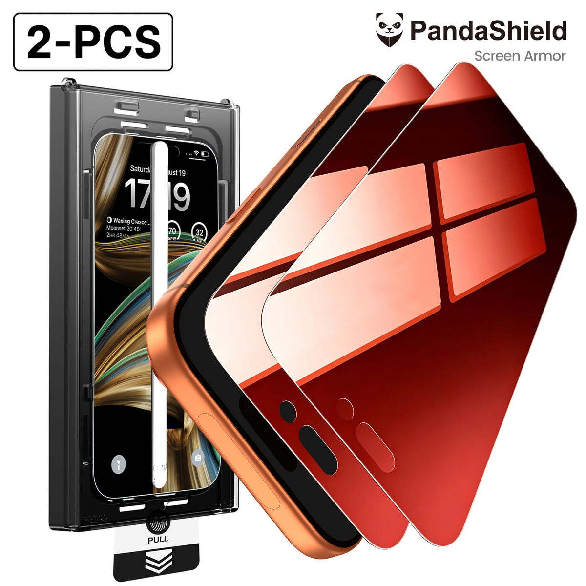 PandaShield 2-Pack Red Privacy Screen Protector for iPhone 13 Pro/Pro Max